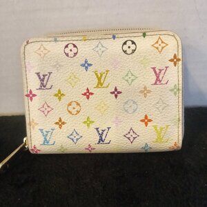 Louis Vuitton Murakami Multi Color Compact Zippy Wallet